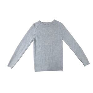 Lululemon Sweater Womens 2 XS Simply Wool Merino Crew Neck Pullover Gray